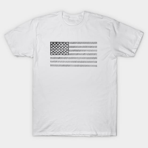 USA Flag T-Shirt by HammerPen